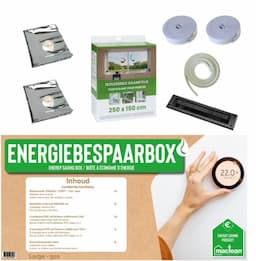 Energiebespaarbox large 7-delig radiatorfolie raamfolie tochtband afbeelding 1