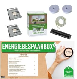 Energiebespaarbox large 7-delig radiatorfolie raamfolie tochtband afbeelding 1