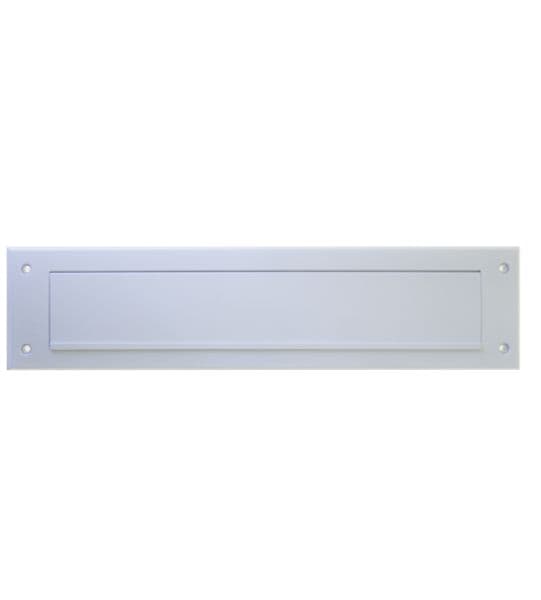 Brievenbusklep met borstel wit 343 mm kunststof productafbeelding
