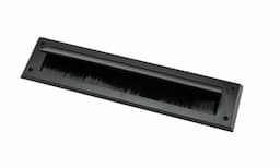 Brievenbusklep met borstel zwart 343 mm kunststof afbeelding 2