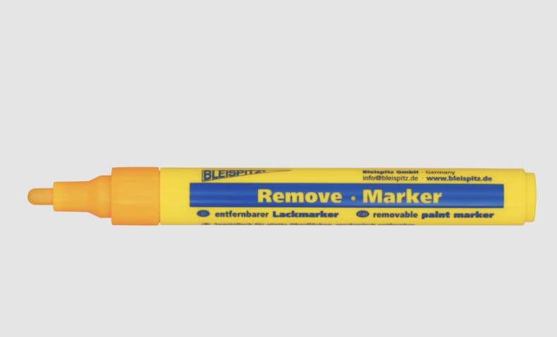 Bleispitz Remove-Marker 4 mm geel verwijderbaar