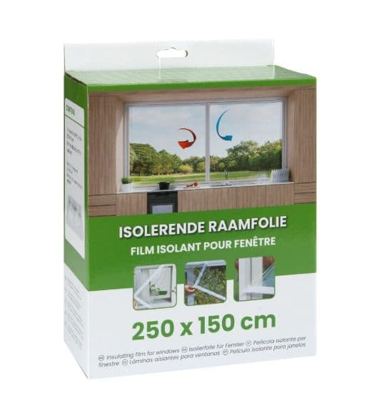 Isolerende raamfolie 250x150 cm transparant Mac Lean