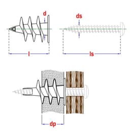 Gipsplaatplug zelfborend 15x29 mm zamak – 50 stuks afbeelding 4