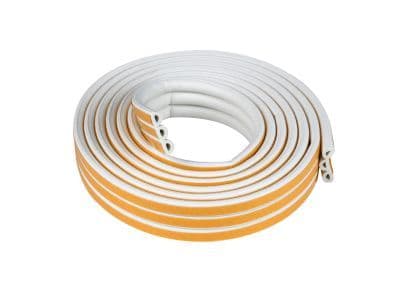 D-tochtband wit 9x6mm zelfklevend 7,5m