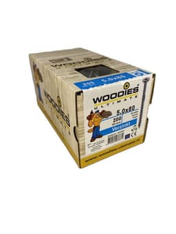 Woodies Ultimate 5x80mm schroeven Torx-25 verzinkt afbeelding 2