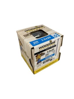 Woodies Ultimate 3x20mm schroeven Torx-10 verzinkt voldraad afbeelding 2