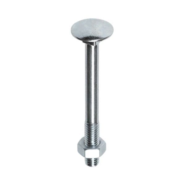 Slotbout met moer 8x140mm rvs